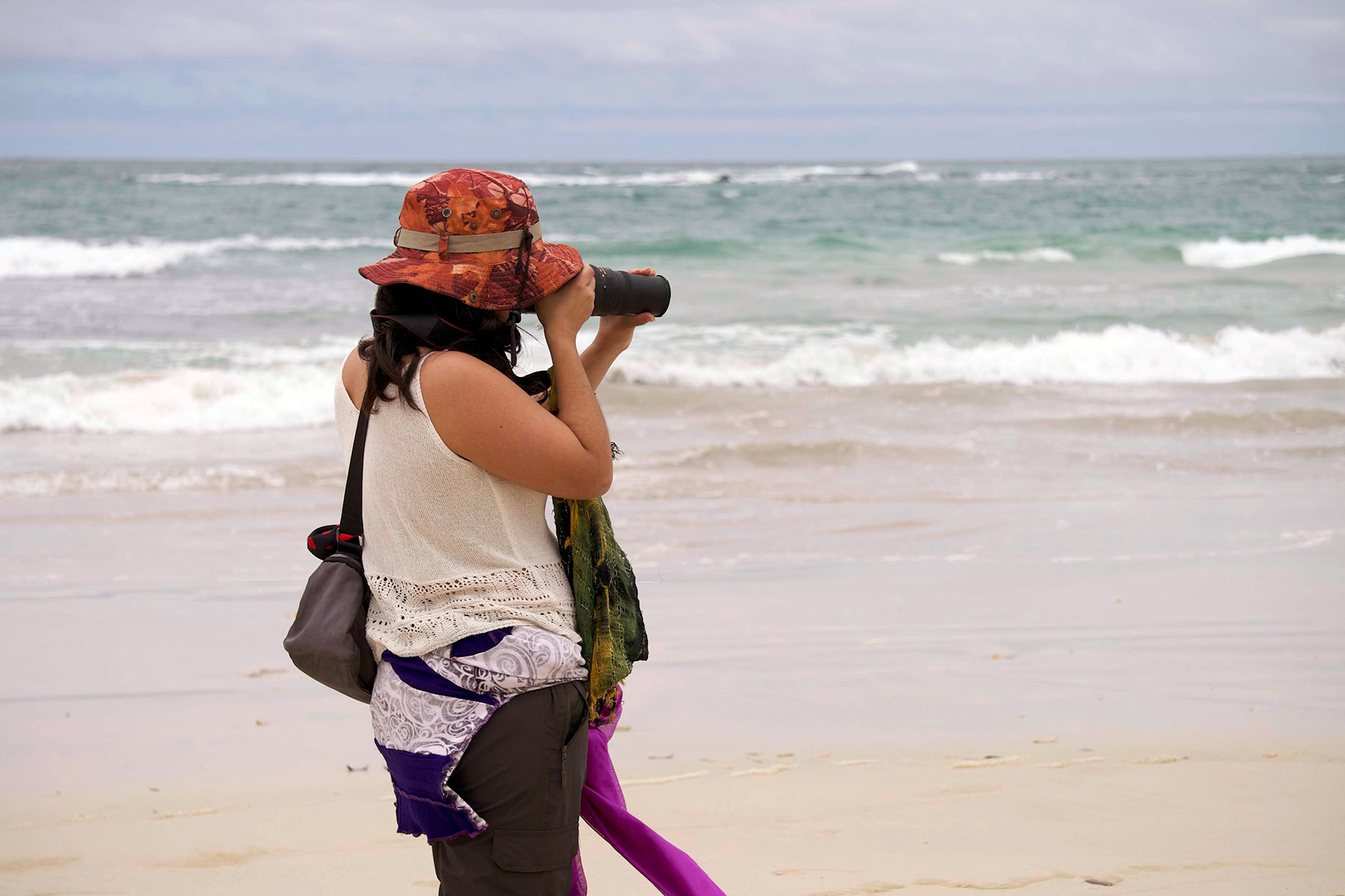 Morning ritual on the beach