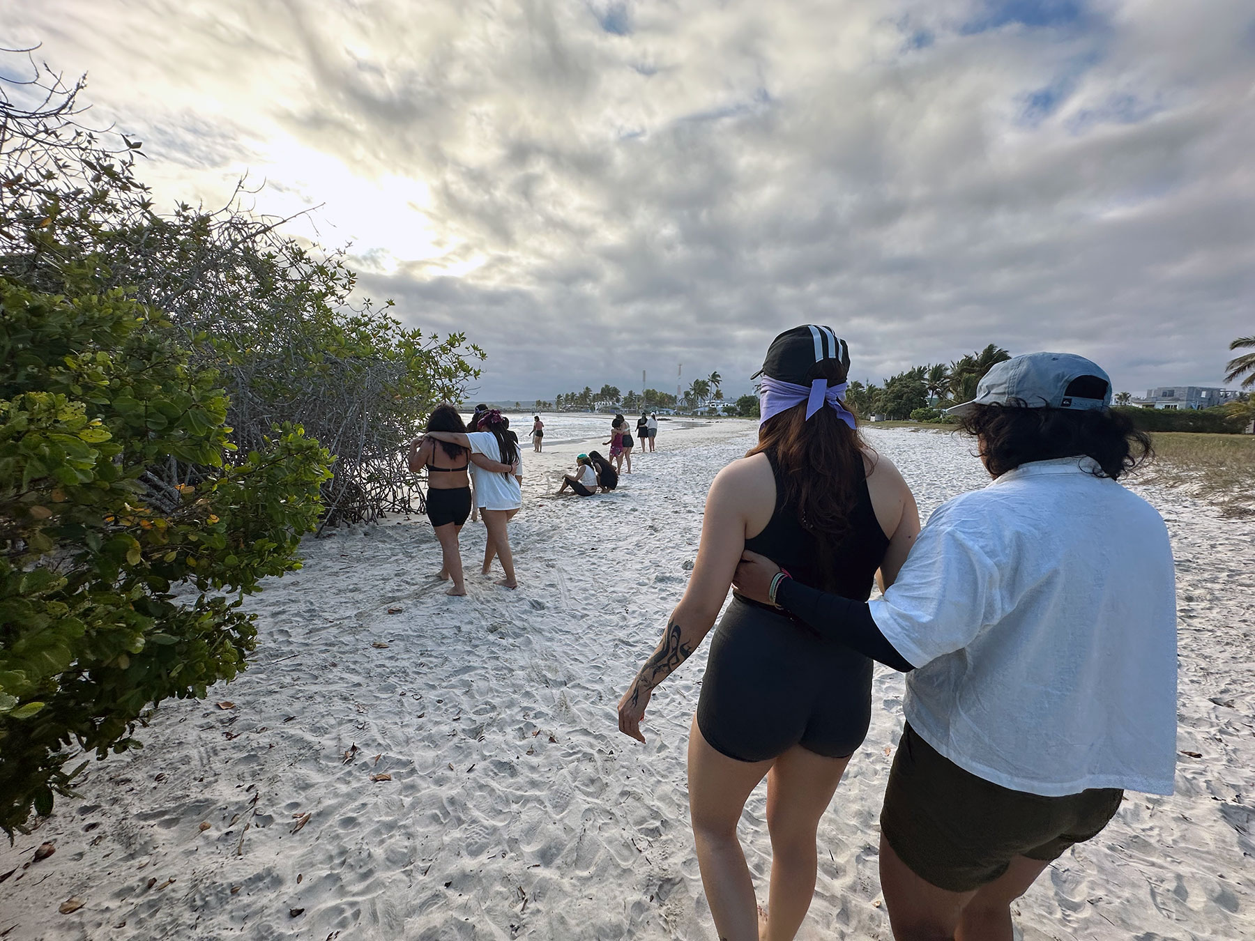 Sunset circle by the sea